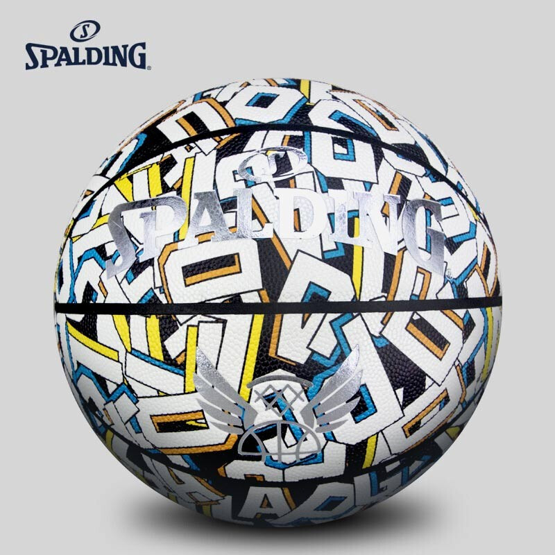 斯伯丁(SPALDING)UV变色篮球炫目视觉效果室内用7号球PU蓝球77-032Y